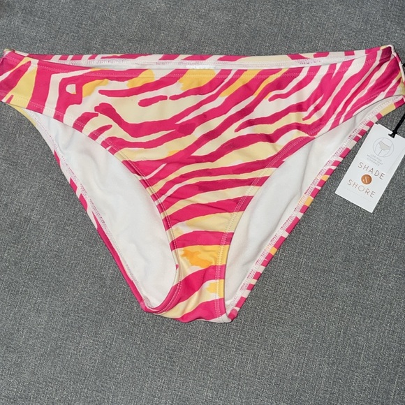 Shade & Shore Multicolor Pink Orange Yellow Low Rise Bikini Bottom - Picture 3 of 4